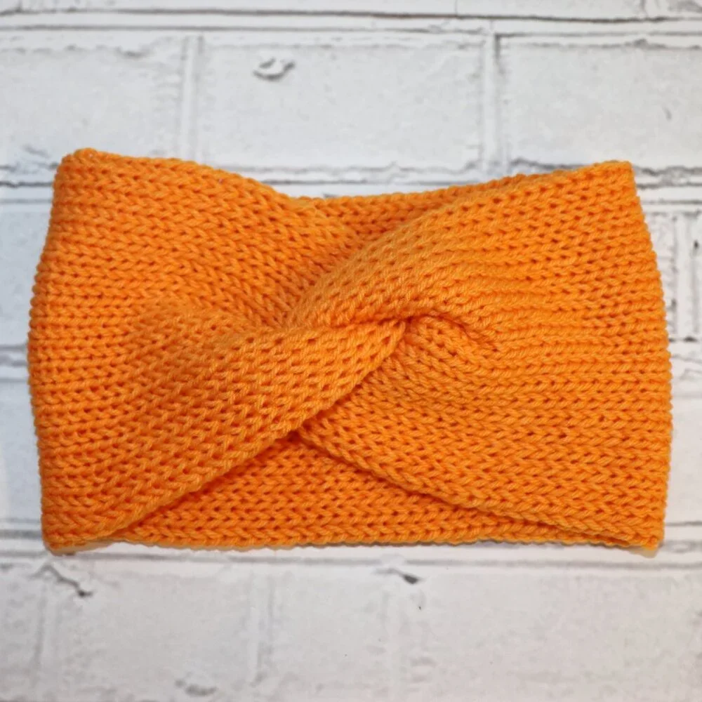 🌼💛 Dandelion Yellow Twisted Knit Headband – Handmade · One Size